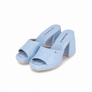 Tamanco Eloisa Salto Alto Jeans