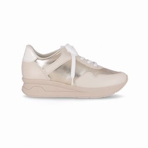Tênis Jessica Anabela Médio Off White/Ouro