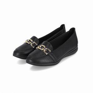 Loafer Fabricia Anabela Baixo Preto