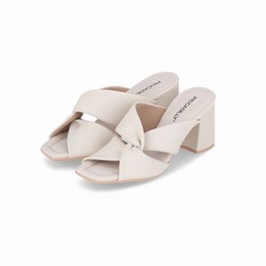 Tamanco Flavia Salto Alto Off White