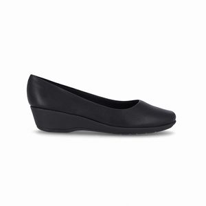 Sapato Ivone Anabela Médio Preto