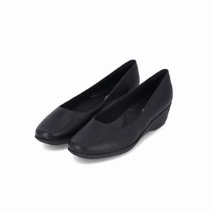Sapato Ivone Anabela Médio Preto