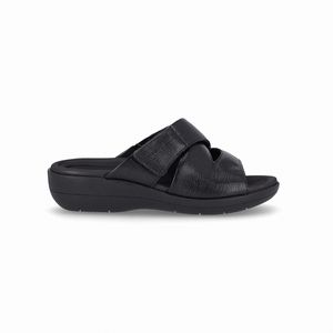 Tamanco Fascite Anabela Médio Preto