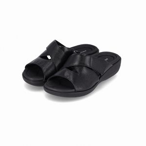 Tamanco Fascite Anabela Médio Preto