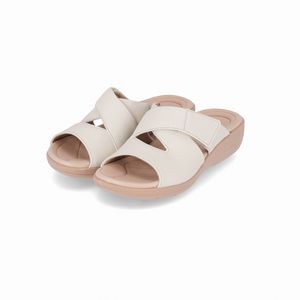 Tamanco Fascite Anabela Médio Off White