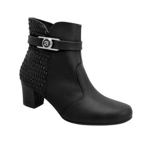 Bota Laura Cano Curto Salto Médio Preto