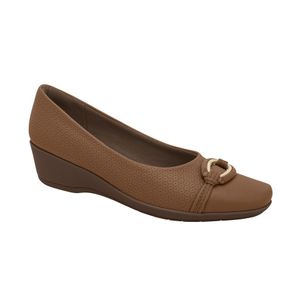 Sapato Ivone Anabela Médio Camel
