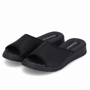 Tamanco Esporão Anabela Médio Preto