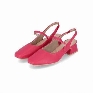 Slingback Tati Salto Médio Pitaya Rosa