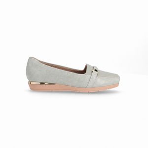 PICCADILLY MAXI - Sapato Loafer Fernanda Salto Baixo Menta