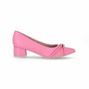 Sapato Taci Salto Médio Rosa Chiclete