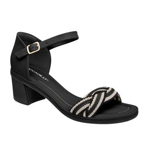 Sandália Paola Salto Médio Preto