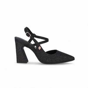 Slingback Bruna Tavares PICCADILLY Salto Alto Preto