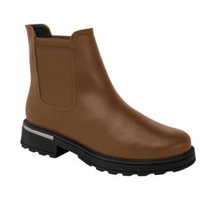 PICCADILLY MAXI - Bota Gisa Cano Curto Anabela Médio Camel