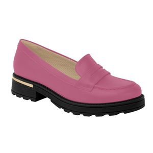 PICCADILLY MAXI - Sapato Mocassim Gisa Anabela Médio Rosa