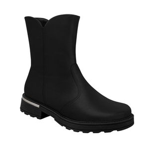 PICCADILLY MAXI - Bota Gisa Cano Curto Anabela Médio Preto