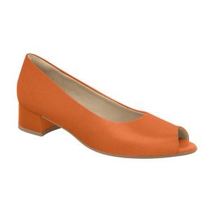 Peep Toe Daiana Salto Médio Laranja