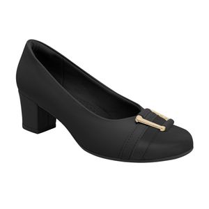 Scarpin Laura Salto Médio Preto