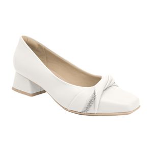 Scarpin Tati Salto Médio Branco