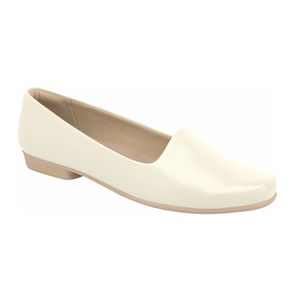 Sapatilha Raquel Salto Baixo Off White