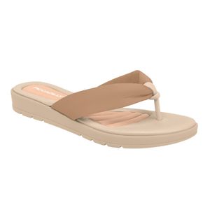 Chinelo Rejane Rasteira Amendoa