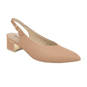 Slingback Taci Salto Médio Amendoa