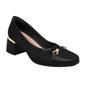 PICCADILLY MAXI - Sapato Estela Salto Médio Preto