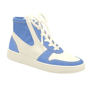 Tênis Beta Salto Baixo Off White/Hortensia