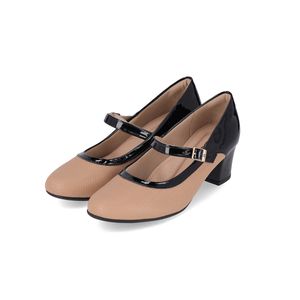 Sapato Boneca Laura Salto Médio Nude Claro
