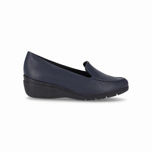 PICCADILLY MAXI - Sapato Loafer Beth Anabela Médio Navy