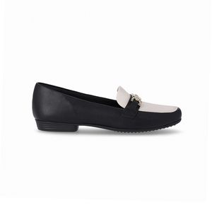 Mocassim Raquel Salto Baixo Preto