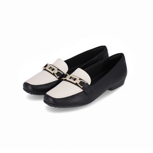 Mocassim Raquel Salto Baixo Preto