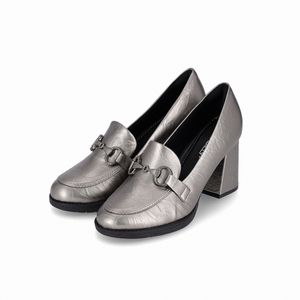 Sapato Elisete Salto Alto Pewter