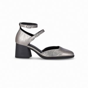Sapato Cassiana Salto Médio Pewter