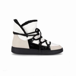 Bota Beta Cano Curto Salto Baixo Branco