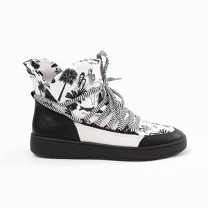 Tênis Day Molina Salto Baixo Off White/Preto