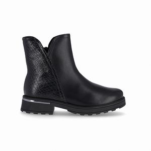 PICCADILLY MAXI - Bota Gisa Cano Curto Anabela Médio Preto