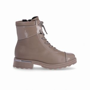 PICCADILLY MAXI - Bota Gisa Cano Curto Anabela Médio Taupe