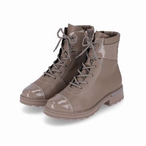 PICCADILLY MAXI - Bota Gisa Cano Curto Anabela Médio Taupe