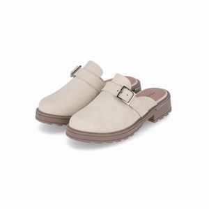 PICCADILLY MAXI - Sapato Mule Gisa Salto Médio Gelo