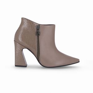 Ankle Boot Silvana Salto Alto Taupe