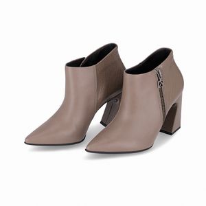 Ankle Boot Silvana Salto Alto Taupe