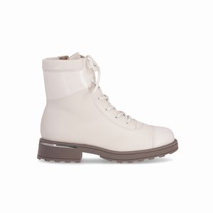 PICCADILLY MAXI - Bota Gisa Cano Curto Anabela Médio Off White