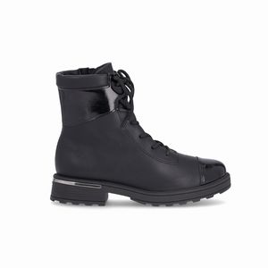 PICCADILLY MAXI - Bota Gisa Cano Curto Anabela Médio Preto