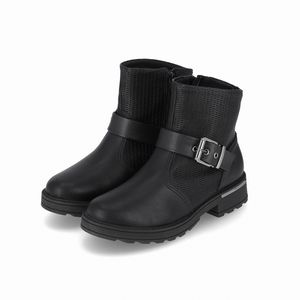 PICCADILLY MAXI - Bota Gisa Cano Curto Anabela Médio Preto