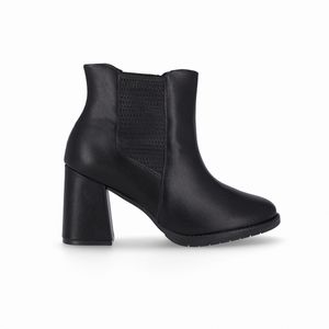 Bota Chelsea Elisete Salto Alto Preto