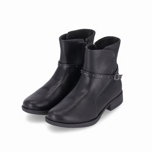 Bota Leci Cano Curto Salto Baixo Preto