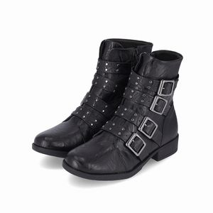 Bota Leci Cano Curto Salto Baixo Preto