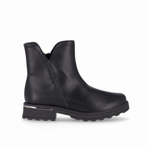 PICCADILLY MAXI - Bota Gisa Cano Curto Anabela Médio Preto
