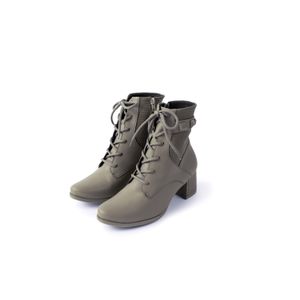 Bota Danubia Cano Curto Salto Médio Taupe